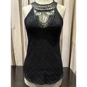 Vintage Stock Ann Ferriday Grunge Goth Avant Garde Lace Top M